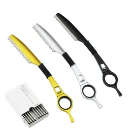 Blades thinning razor blade straight salon hairdressing razor stick hair cutter rotary barber hair cutting knife thinner