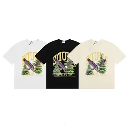 Summer Rhude Tshirt Trendy Brand Rhude Micro Label Eagle Lettera Stampare T-shirt a maniche corte per uomini Donne American Street Street Mezza Av N8AV