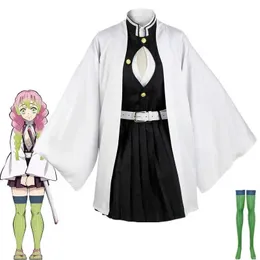 I costumi di anime vengono anime kanroji mitsuri cosplay salown donna abbigliamento per adulti bambini parrucca arrivare per le donne y240422