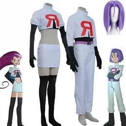 Anime Costumes Anime Cosplay Come for Adult Team Rocket Jessie Musashi James Kojirou Hallown Cosplay Come Full Set Come Y240422