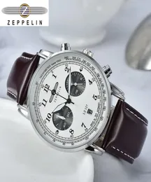 2023 Zeppelin Watch for Men Owl Dial Business Casual Men039s Wristwatch Waterproof skóra Luksusowa Trend Watch Relogio Masculino8245829