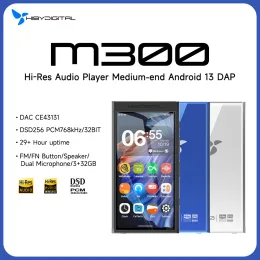 Oyuncu Hiby Digital M300 Android 13 Müzik Oyuncusu MP3 HIFI SES Bluetooth WiFi USB DAC DSD FM Radyo Çift Mikro Mikrofon Hoparlör IPS 29HR