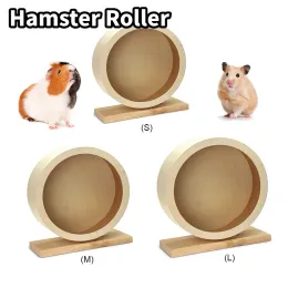 Tekerlekler Doğal Ahşap Hamster Tekerlek Çalışma Oyuncak Hamster Roller Tekerlek Egzersiz Küçük Evcil Hayvan Sporları Pet Oyuncak Oyuncak Hamster Aksesuarlar