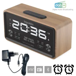 Speakers Home Desktop Bluetooth Speakers DAB/FM Digital Radio Alarm Clock with Large Screen Beautiful Design for Bedroom Kitchen Office