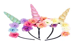 Brand Brand Fote Kids Women Women Sweet Flower Unicorn Hair Band Bandan Birthday Party Flor Floral Headwear Crown1122333