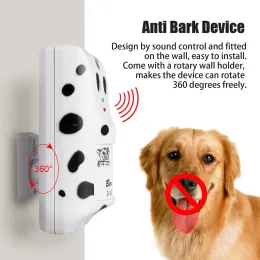 Deterrents Ultrasonic Bark Stopper Anti Bark Wall Mounted Voice Activated Dog Repeller Equipment Training Device Dropship