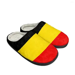 Тапочки Бельгия Страна Флаг Образ осень зимняя женщина, мужчина, дома, хлопчатобумажная туфель