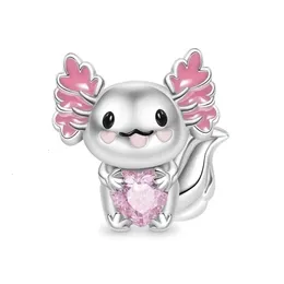 Big Eyes kuscheln Herz Little Dragon Silber Farbe passen ein Zeichen Silber Farbe Originalarmband für Schmuck 240408