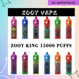 Zooy King 15000Puffs engångs elektronisk cigarett laddningsbar för grossist engångsvape penna mesh coil eu warehouse