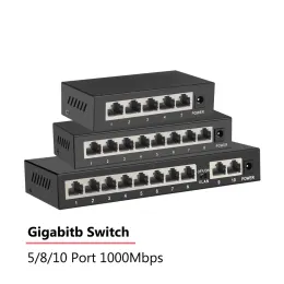 Router switch gigabit 10 8 5 porta da 1000 mbps Ethernet switch di rete di alimentazione esterna Switch per la fotocamera IP Wifi Wirelessm App Wirelessm