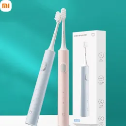 Cabeças Xiaomi escova de dentes elétrica T200 Sonic portátil IPX7 Braço à prova d'água de dentes ultrassônicos de limpador de dentes de limpeza