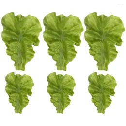 Decorative Flowers 6pcs Simulation Lettuce Leaves Artificial Vegetable Fake Lifelike Model Leaf For Game Toy Po Prop Decor