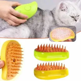 الاستمالة 3 في 1 Pet Brush Cat Steam Brush Brush Electric Electric Cat Hair Brushes Massage Pet Grooming Comb Comb Combs Combs Combs Combs