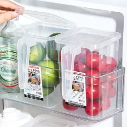 Bins 16Pcs Refrigerator Storage Box Fridge Side Door Food Fresh Boxes Bins With Handle For Fruit Vegetable Home Kitchen Organizer