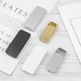 زجاجات 1 pcs metal metal strengular mini tin box tinplate actions actions comples bins jar congeners inconers storage storage orgenizer small