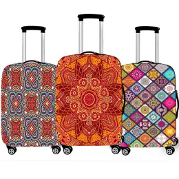 Tillbehör Pollalent Bohemian Mönster Suftväska Skydd Cover Elastic Dustproare Bagage Cover Travel Accessories Trolley Case Cover