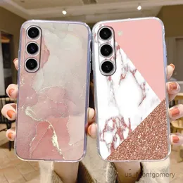 Случай сотовых телефонов для галактики S24 Case S24 Plus S 24 Ultra Phone Cover Marble Clear Coque Soft TPU Fundas для S24+ S24Plus Shell