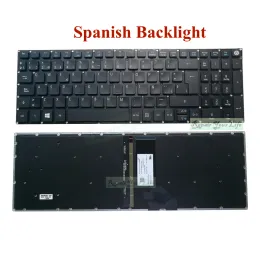 لوحات المفاتيح الإسبانية البرازيلية PT BR Backlit Backlit لـ Acer Aspire ES1572 523 533 ES1524 A31541 A31553 A31551 A31531 A31521 NEW