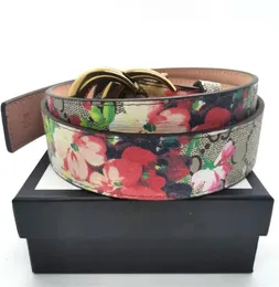 Nuovo stile Fashion maschi e donna Coppia di fiori Flower Belt Designer di alta qualità Cinture casuali e commerciali versatili per i giovani Lettere fibbia cintura