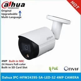 Lens Dahua International Version IPCHFW2439SSsaleds2 4MP встроенный микрофон IP -камера 24 часа Fullcolor IP67 WDR Bullet Camera