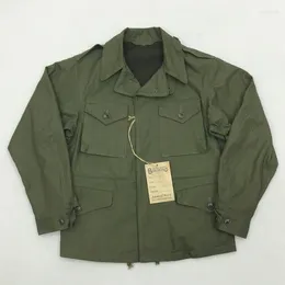 Men's Trench Coats BOB DONG US Army M-43 Field Jacket Vintage Military Unifrom Green