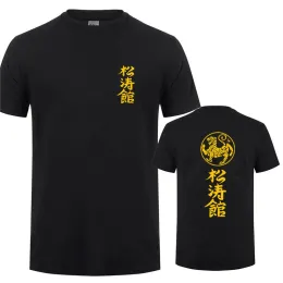 Рубашки штокан каратэ в футболке мужчина футболка с коротким рукавом Oneck Cotton Mans Shotokan Tiger Tops Tops Mans Tshirt
