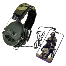 Tillbehör Taktisk headset pickup ljudbrusreducering för MSA Sordin IPSC -version utomhusjakt luftpistolskytte skyddande öronmuffar
