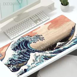 Pads Janpanese Great Wave Mouse Pad Gaming XL Computer Home HD benutzerdefinierte Mousepad xxl Playmat Nonslip Office PC Tischmatten Mäusepolster