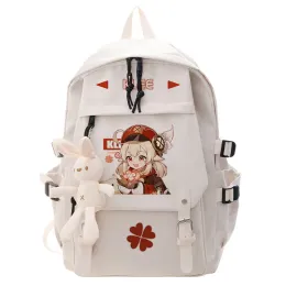 Bags Genshin Impact Anime Cosplay alunos da escola Backpack Klee Cartoon Bookbag Laptop Travel Rucksack Outdoor Meninas Presentes de meninas