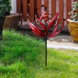 Dekoracje ogrodowe nowoczesne minimalistyczne dekoracje harlow wiatr spinner rotacja kutego żelaza wiatraka ogrodnicza