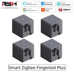 Controllo Tuya Zigbee Fingerbot Plus Smart Fingbot Switch Pulsante App Pusher Timer Controllo del timer Funziona con Alexa Google Home Assistant