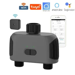 Controllo Tino Smart Smart/Doubleoutlet Timer Timer di annaffiatura, con mozzo WiFi, controller di irrigazione a goccia di irrigazione Bluetooth Home Garden Bluetooth