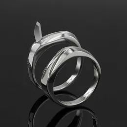 Selbstdesigner Stahl Verteidigungsring persönlicher Schmuck Männer -Frauen Notfall Wolf Brass S hygt235l