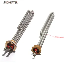 Parts SNDHEATER Water Heater Element With/Without Probe Hole BSP DN25/1 inch 32mm Threaded 220V 1KW/2KW/3KW/4KW/6KW 304SS Tube