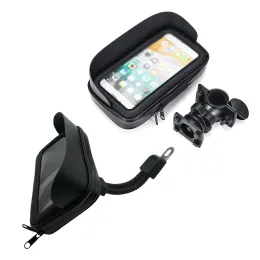 Groupsets Waterproof Bicycle Motorcycle Mobile Phone Bag Holder Cycling rearview Handlebar Case phone Support GPS Mount For iPhone 8P XS