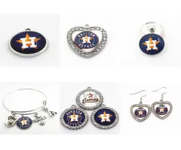 Team di baseball statunitense Houston Dangle Charm Calco per farina fai -da -te Braccialetti bottoni Accessori per gioielli sportivi239u3536938