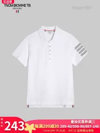 TNOM BIOHE TB TB-SHIRT z krótkim rękawem dla męskiego stylu z czterema barami z boku i koszulą polo dla zwykłego oddychania