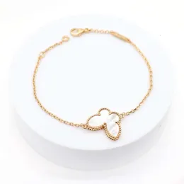 Braccialetti Bracciale Clef Fashion ARPES originali Braccialetti a quattro foglie Bracciale a farfalla a doppia faccia a doppia faccia naturale a doppia squadra di fritillaria naturale in edizione alta