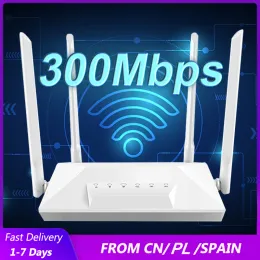 Routers KuWFi 4G LTE Wireless Router 300Mbps CAT4 WiFi Router Mobile Hotspot Modem With SIM Card Slot Rj45 LAN Port 4 External Antenna