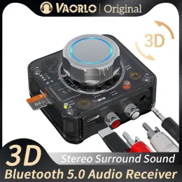 Adapter Vaorlo C39 Bluetooth 5.0 Odbiornik audio 3D stereo muzyka bezprzewodowa adapter TF Karta RCA 3,5 mm Aux Jack dla zestawu samochodowego PRZEWODNIK