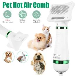 Dryer Pet Hair Dryer 2 in 1 Comb Brush Dog Cat Grooming Heater Temperature Adjustable Noise Pet Brush For Long and Short Dog Supplies