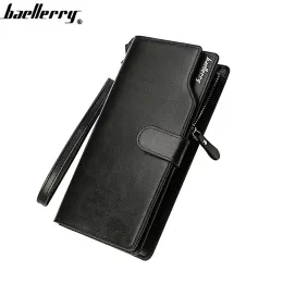 Carteiras Moda Moda Pu Men Men Wallet Casual Macho Clutch Burse Titular com moeda de bolso Carteira Portefeuille Homme