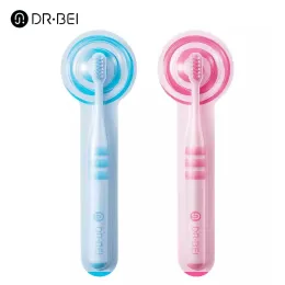 Heads Dr.Bei per bambini Peli morbidi per bambini per bambini Protezione gengivale per la pulizia orale, importato dal Giappone, pacchetto 2, rosa blu