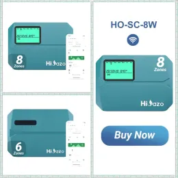 Steuerung Hioazo 8 oder 6 Zonen EU -Stecker Smart Sprinkler Controller Indoor WiFi Intelligente Bewässerungssystem Unterstützung Regensensor HOSC8W