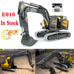 Arabalar Çift Kartal E010 EC160 1/14 RC Elektrik Excavator Model Oyuncak Full Metal İzli Uzaktan Kumanda Oyuncakları Stokta Erkekler İçin
