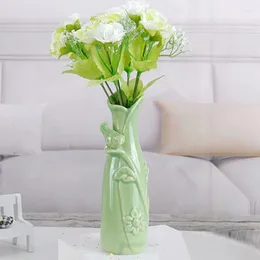 Vases Creative Relief Flower Bird Pattern Vase Nordic Ornament Ceramics Geometry Crafts Home Art Office Living Room Dercoratives 1Pc