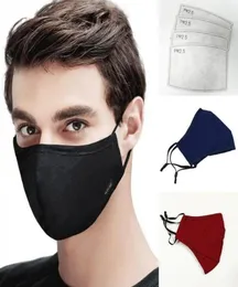 Mask Washable Reusable Face Anti Pollution Cotton Designer Mouth Masks With Pm25 Carbon Filters Anti Dust Respirator Cloth Mask F5254346