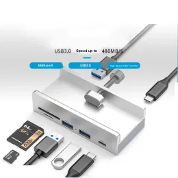 Хабс алюминий USB Type C 3.0 Hub Holder SD TF Micro USB Карта памяти считывает телефон зарядное устройство DC Power Adapter Multiplend Extend Dock