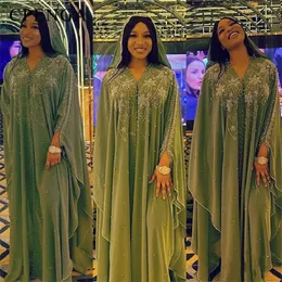 Abiti musulmani signore abaya abiti africani per donne estate chiffon perla maxi abito tradizionale abbigliamento più taglia 240419