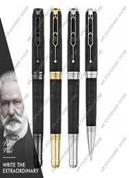 PPL VICTER VICTOR HUGO писатель Rollerballpoint Pen с соборным архитектурным стилем гравированная картина написание плавного роскошного дизайна с 5432545